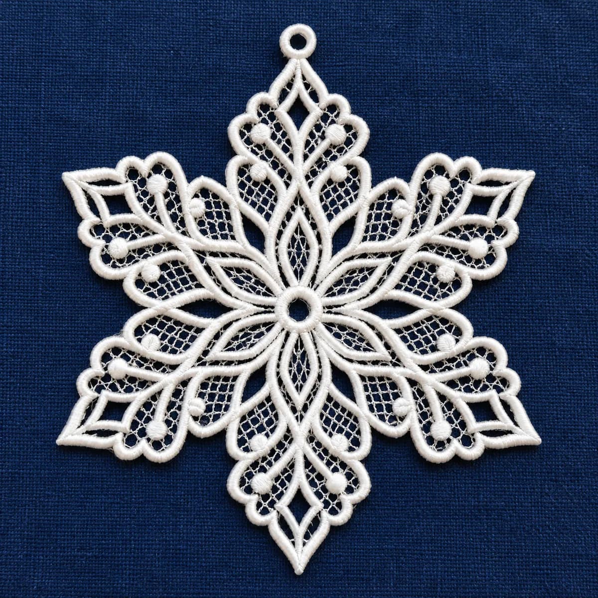 Finished free standing lace embroidery